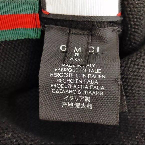 🏆💎💯 GUCCI Knit Cap Wool Black - Picture 8 of 9